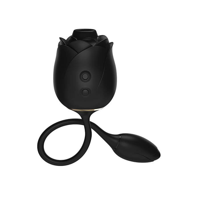 Fifty Shades of Grey Dark Blushing Rose with bullet vibrator on white background