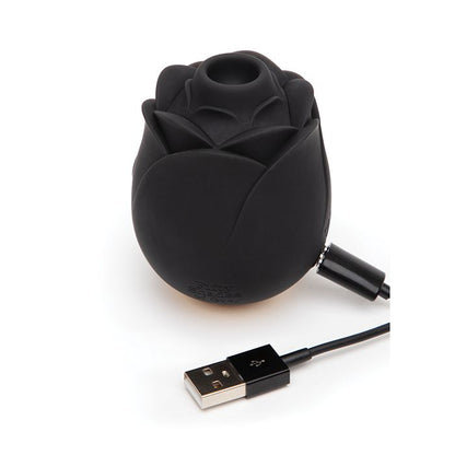 Vibrador rosa con corazones y flores de Fifty Shades of Grey - Negro