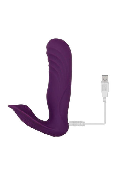 Velvet Hammer by Evolved Novelties shown with charging cable on a white background.