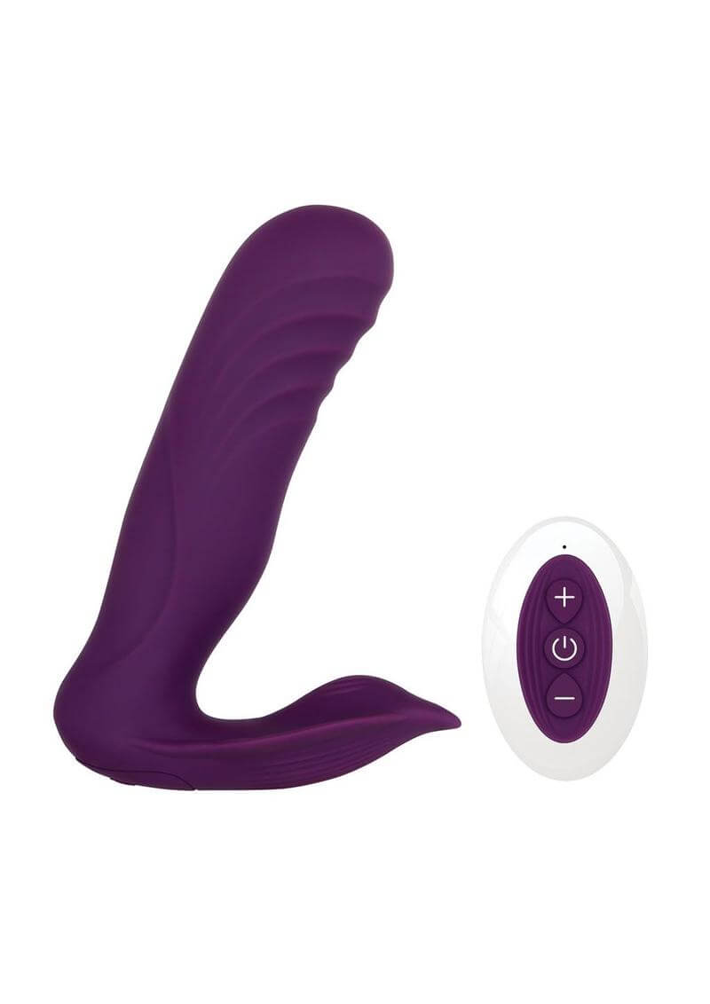 Velvet Hammer Waterproof wearable vibrating massager with remote control by Gender X Evolved Novelties