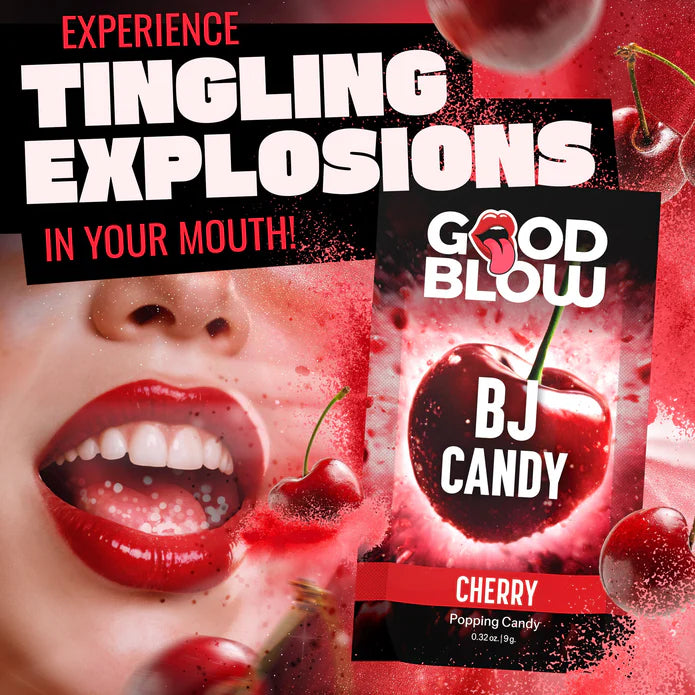 Good Blow Popping Oral Pleasure Candy -  4 Pack Cherry