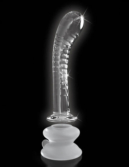 Pipedream Icicles no 88 with removable suction cup base attachment removed to show ease of use.