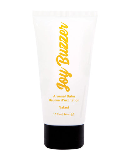 Tube of Jelique 'Joy Buzzler' clitoral enhancement arousal balm to increase female libido pictured on a white background