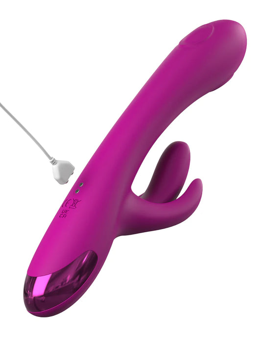 JimmyJane touch me pro by Pipedream back view with magnetic charger usb cord
