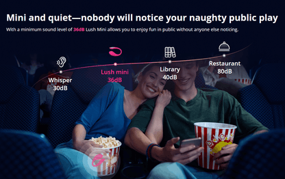 Lovense Lush Mini G-spot app controlled vibrator more quiet than a library graphic