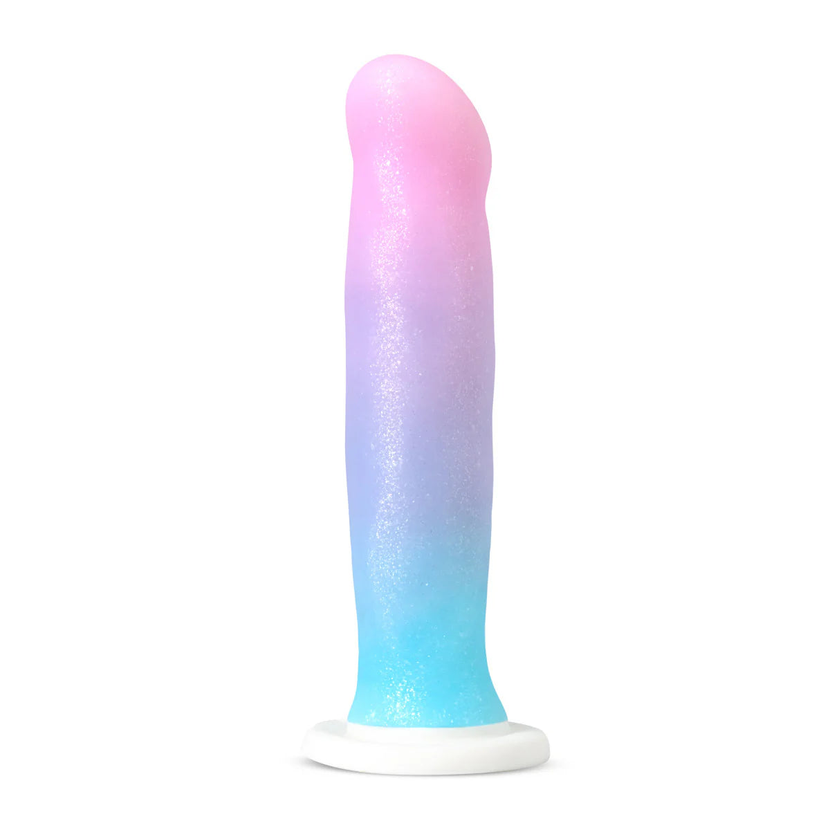 Blush Avant D17 Lucky multi-color silicone dildo, full product view.