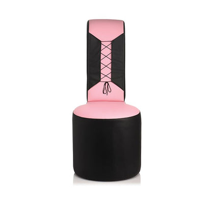 Stiletto High Heel Sex Chair - Pink & Black Vegan Leather