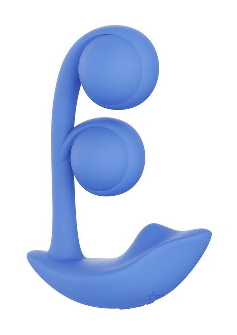 Honey Play Box Meloday Dual Orb App Controlled wearable vibrator for couples or solo play profile view on a white background