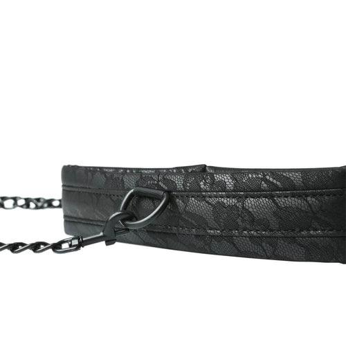 Sincerely Lace Collar & Leash by Sportsheets up close showing detail