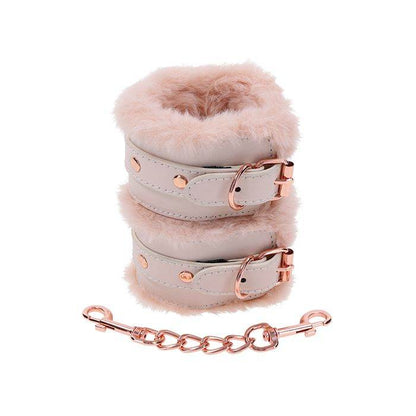 Peaches 'n Cream Fur Lined Handcuffs - Texas Love Shop