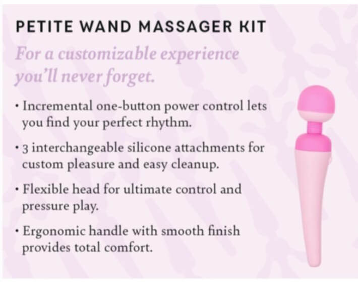 Pure Romance Petite Wand Massager benefits by Calexotics