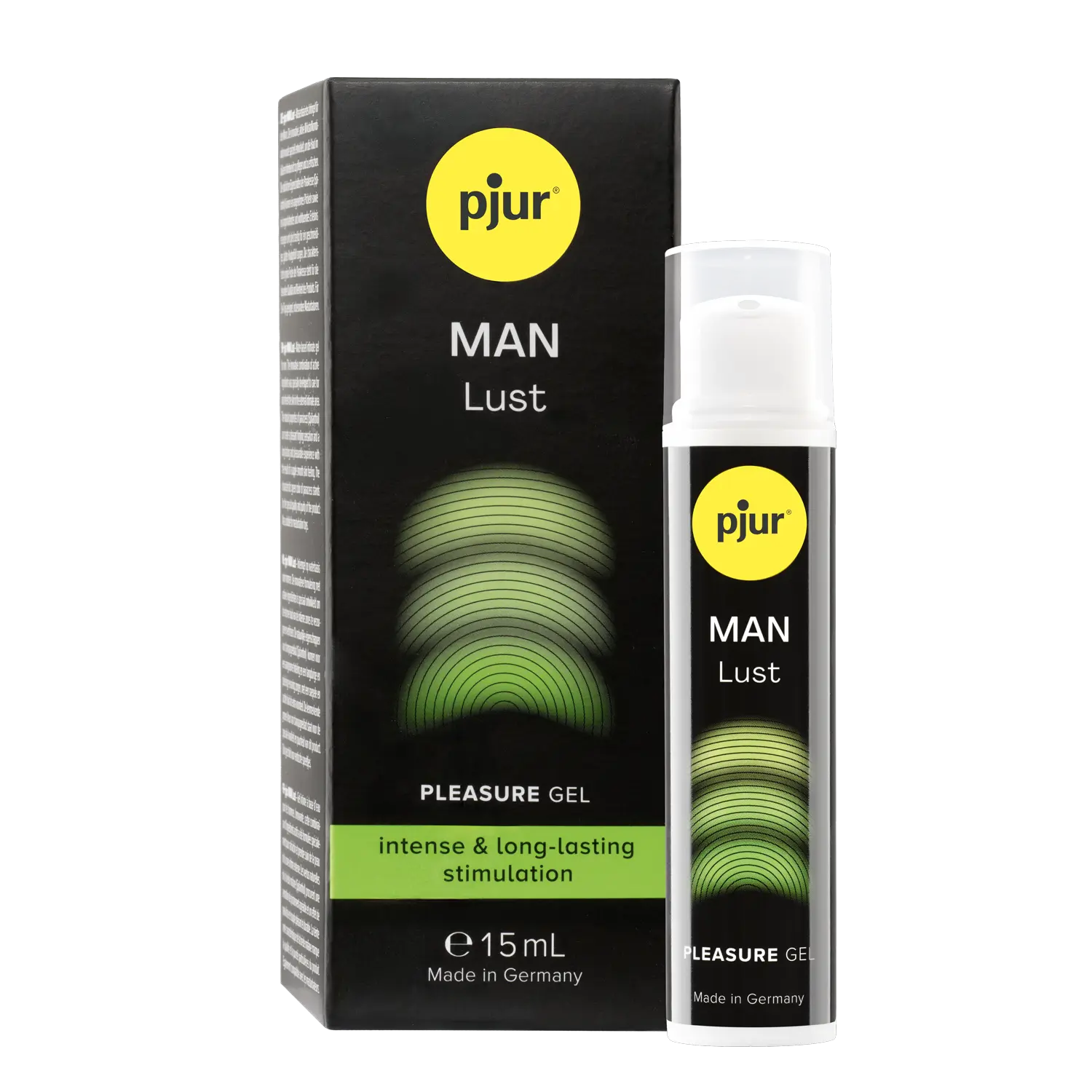 Pjur MAN Lust pleasure gel packaging on a white background