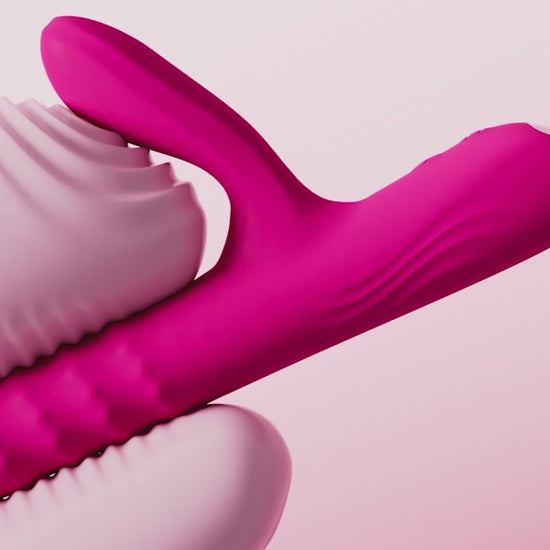 Video of swirling bead action of Lovense Velvo Rotating Vibrating 3-in-1 Rechargeable Bluetooth App Compatible Rabbit Vibrato