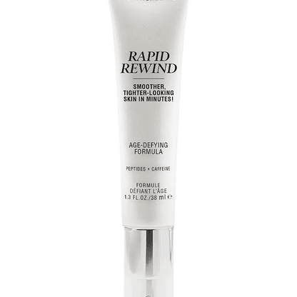 Skincare by Pure Romance. A tube labeled 'Rapid Rewind' on a white background