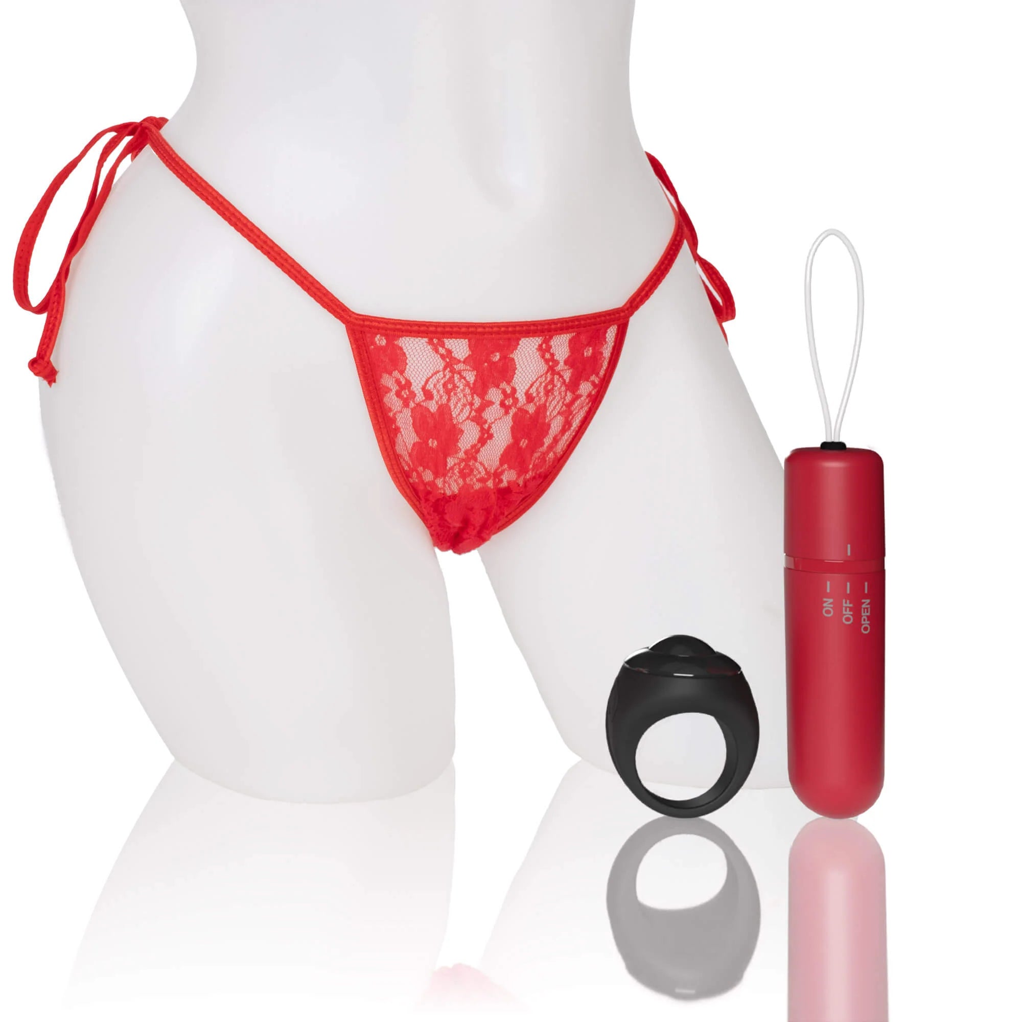 Vibrating Panty Set - Red