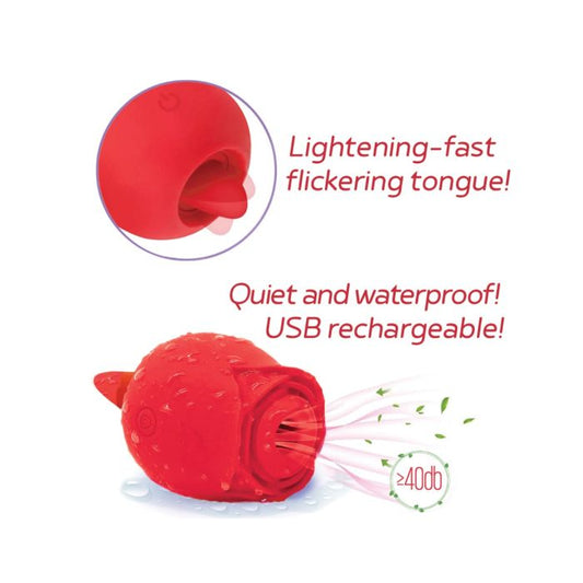 Rose & Tongue Vibrator w/Air Technology