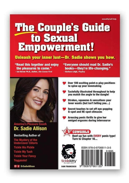 Book cover of 'The Couple's Guide to Sexual Empowerment' by Dr. Sadie Allison with a red header and black background.