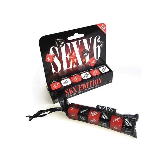 Packaged product with 'SEXY 6 Sex Edition' branding on game box a white background
