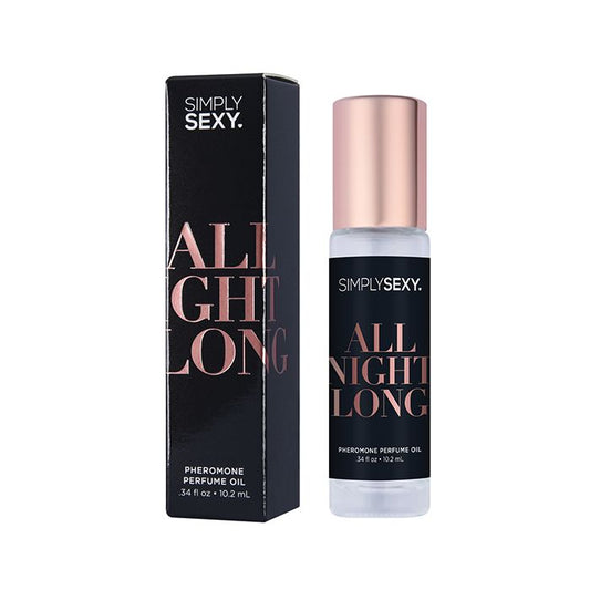Simply Sexy pheromone rollerball fragrance with cap on, showing sleek packaging and compact design