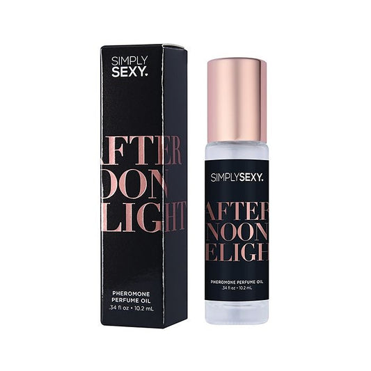 Simply Sexy Afternoon Delight perfume oil bottle and packaging on a white background by Classic Brands