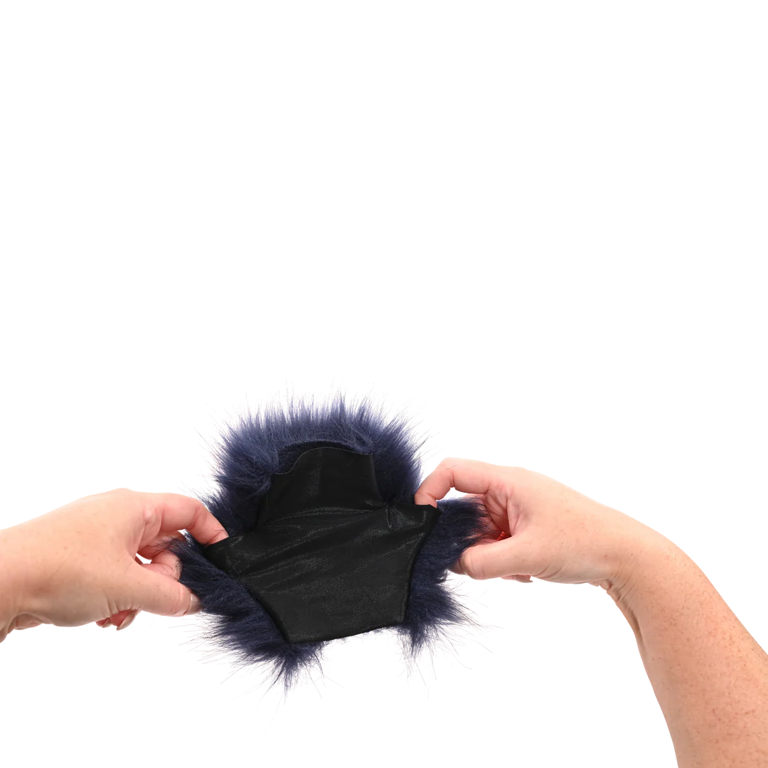 Sportsheets Cougar Spiked Sensory Glove can be worn by either hand as shown.