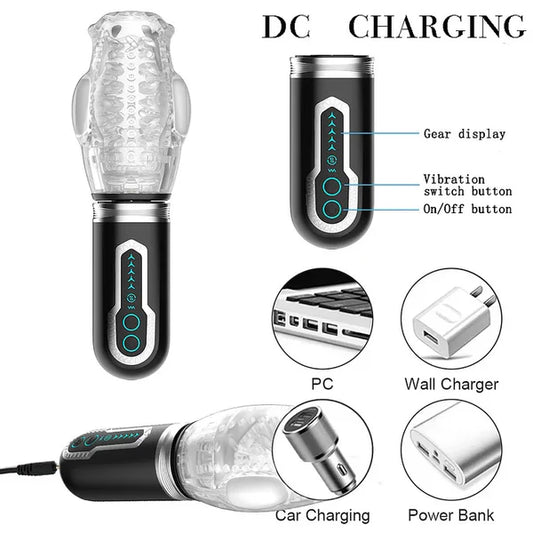 The Male Rose 3 thrusting rotating male masturbator dc charging options