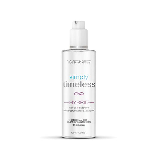 Lubricante híbrido de agua y silicona Wicked Sensual Care Simply Timeless - 4 oz