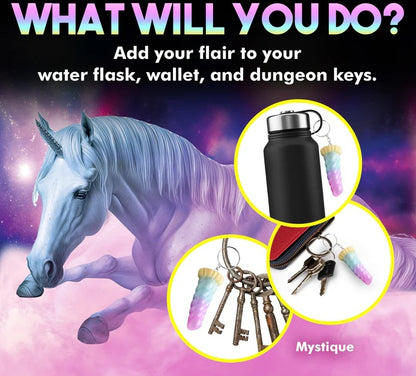 Unicorn Charm Keychain – Fantasy Rainbow Mini Dildo Accessory