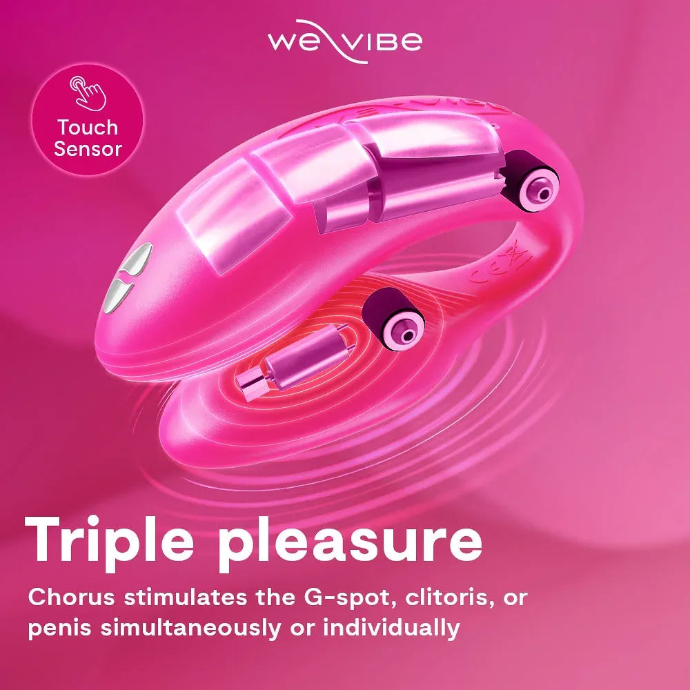 Diagram of inside of We-Vibe Chorus to show motors and all parts of item that vibrate.