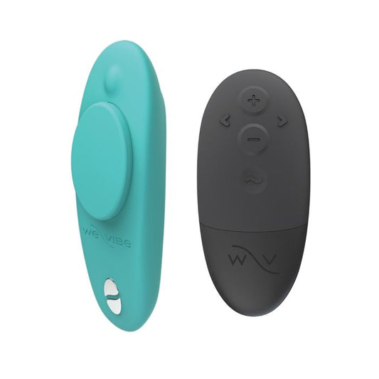 We-Vibe Moxie panty vibrator with app and black remote control