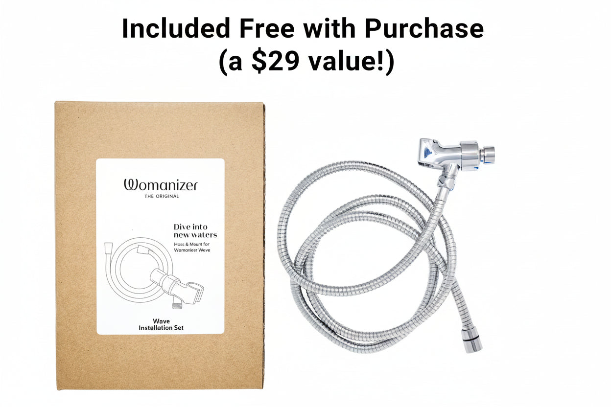 Womanizer wave installation set with packaging on a white background